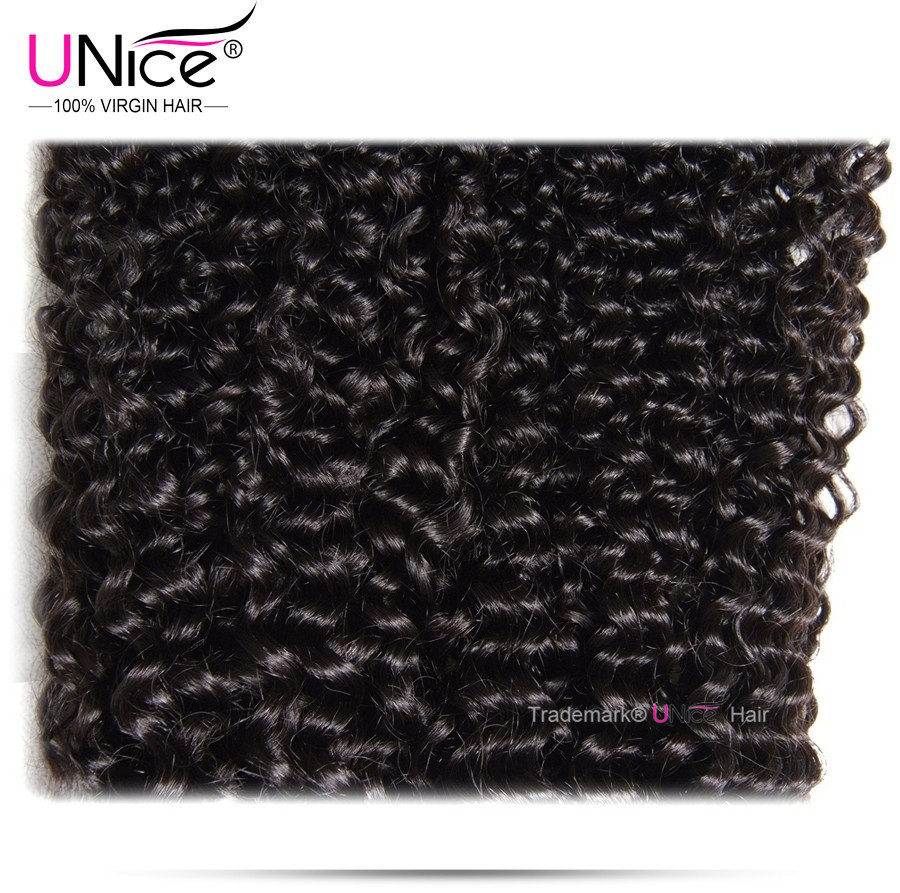 UNice Hair Cambodian Curly 3 Bundles Human Hair Extensions Virgin Hair Weaves US