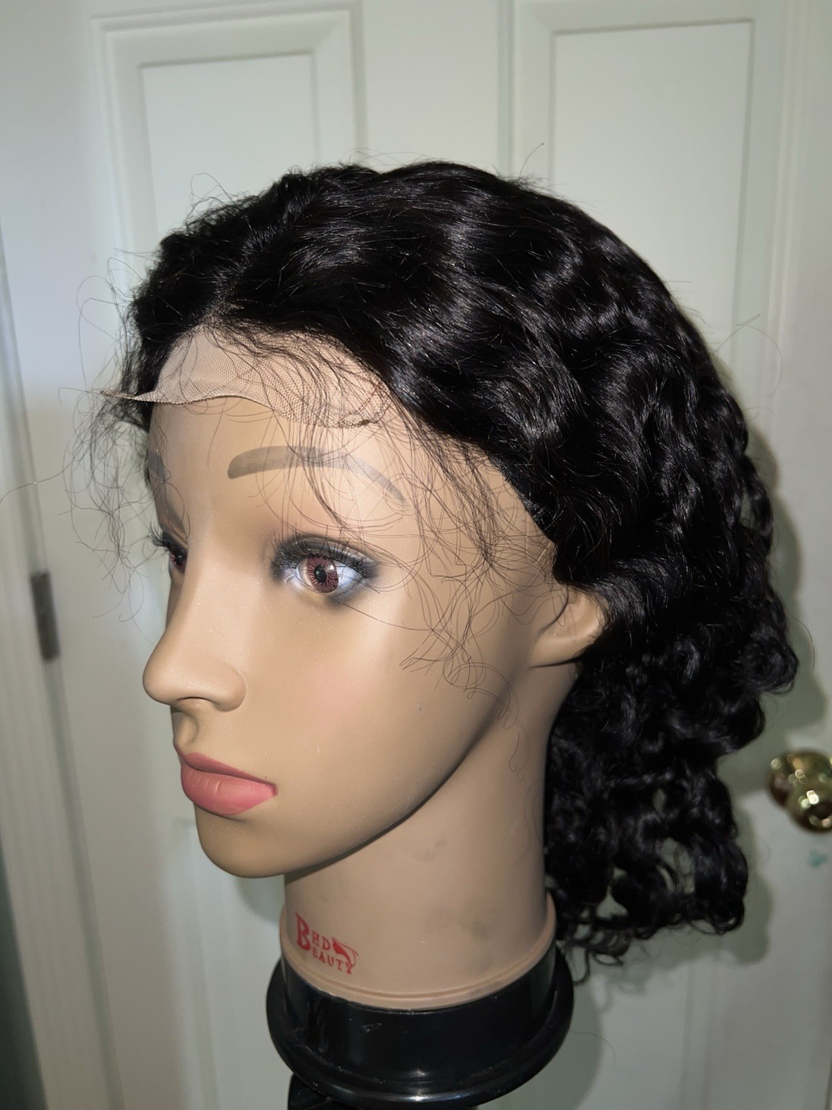 Brazilian Deep Wave Wet and Wavy 4×4 Lace Front Human Hair Wig 20” Stretched