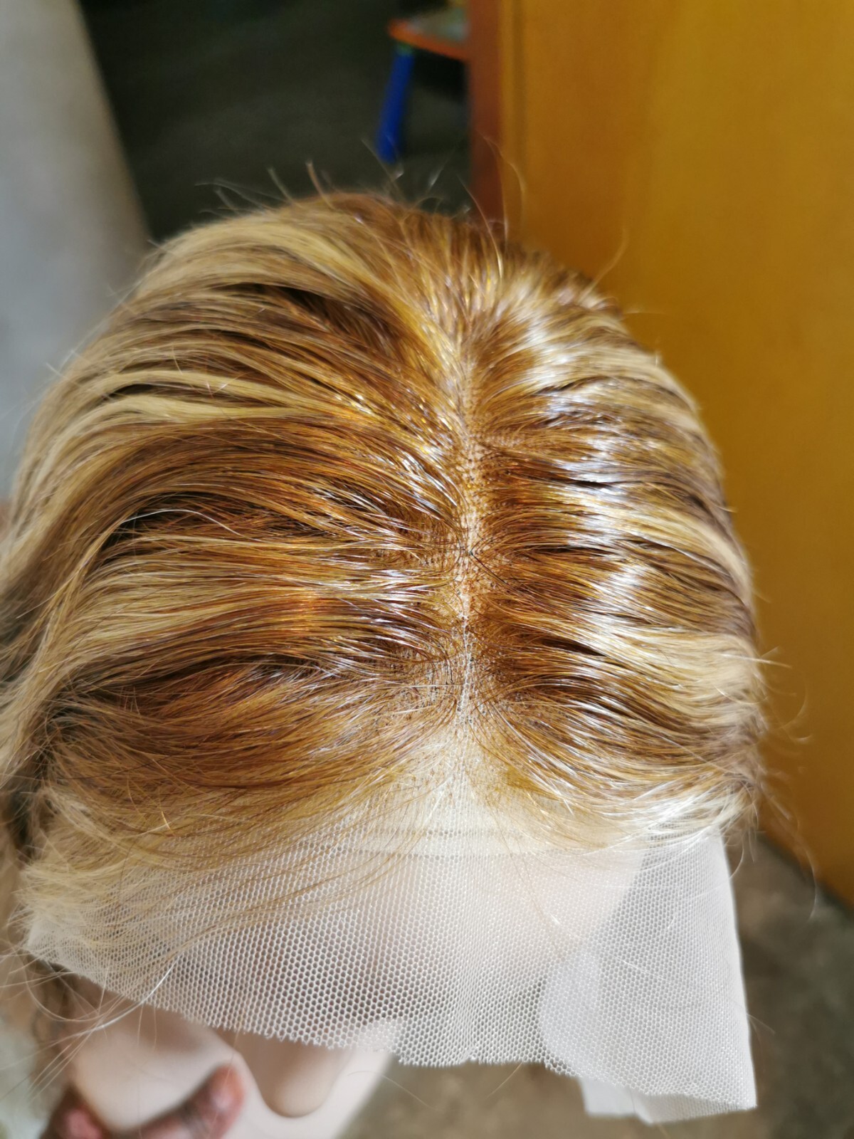 24” High Quality Hightlight Blonde Brown Human Hair 6X13 Front Lace Wig