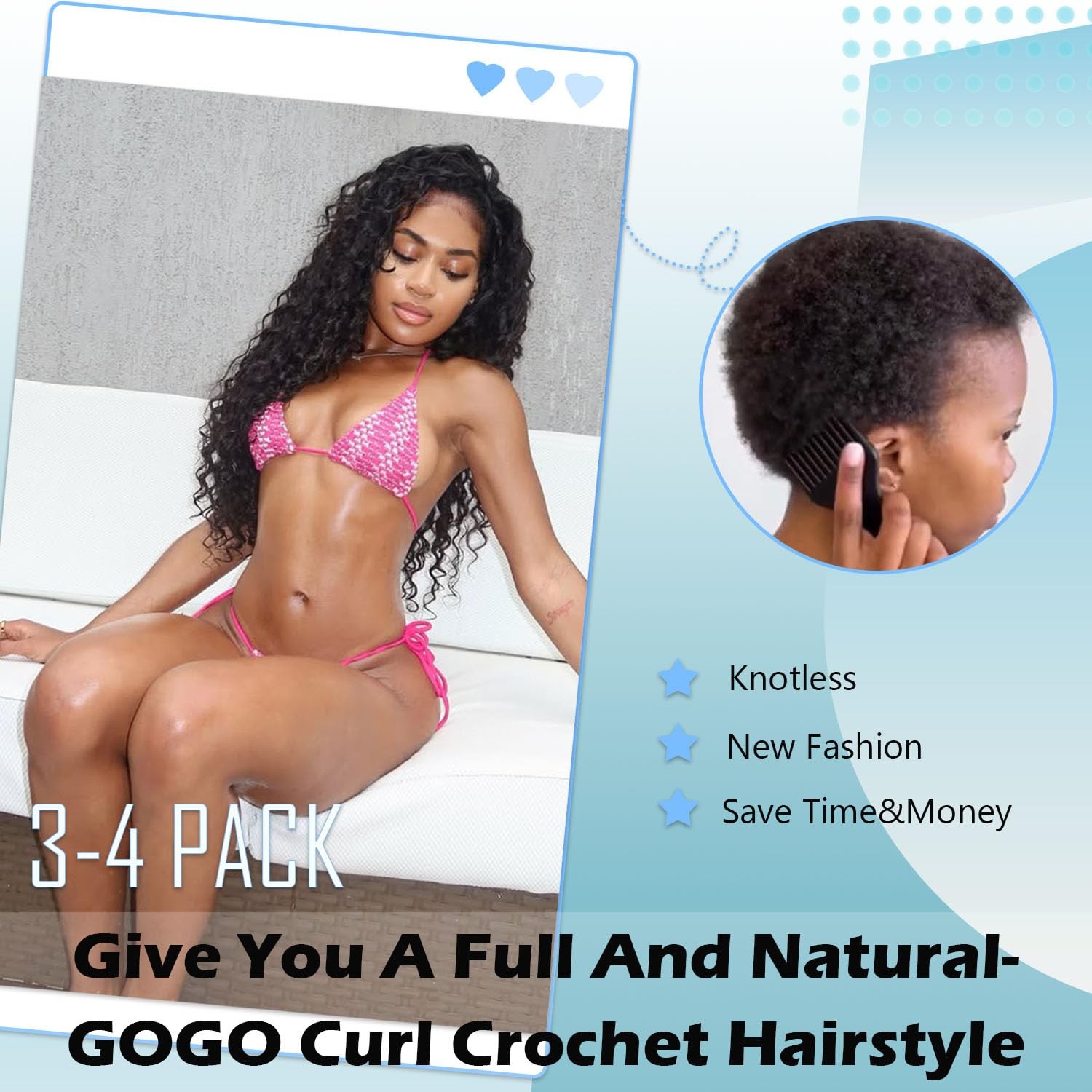 Miracle Knots Crochet Hair for Black Women 2 Packs 20 Inch 70g Pre-Separated …