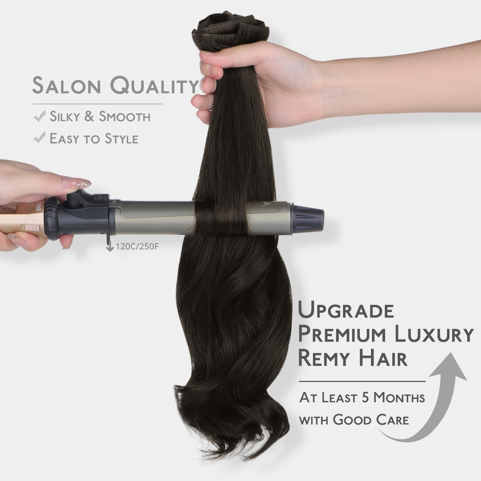 Wennalife Invisi Seamless Clip In Hair Extensions Real Human Hair 12 Inch 80G