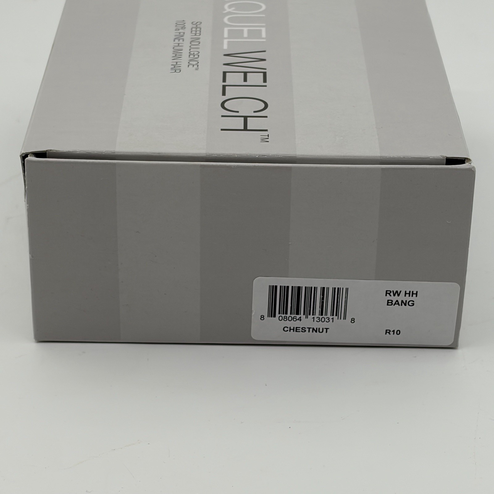 Raquel Welch Sheer Indulgence HH Bang 100% Human Hair R10 Chestnut New -Open Box