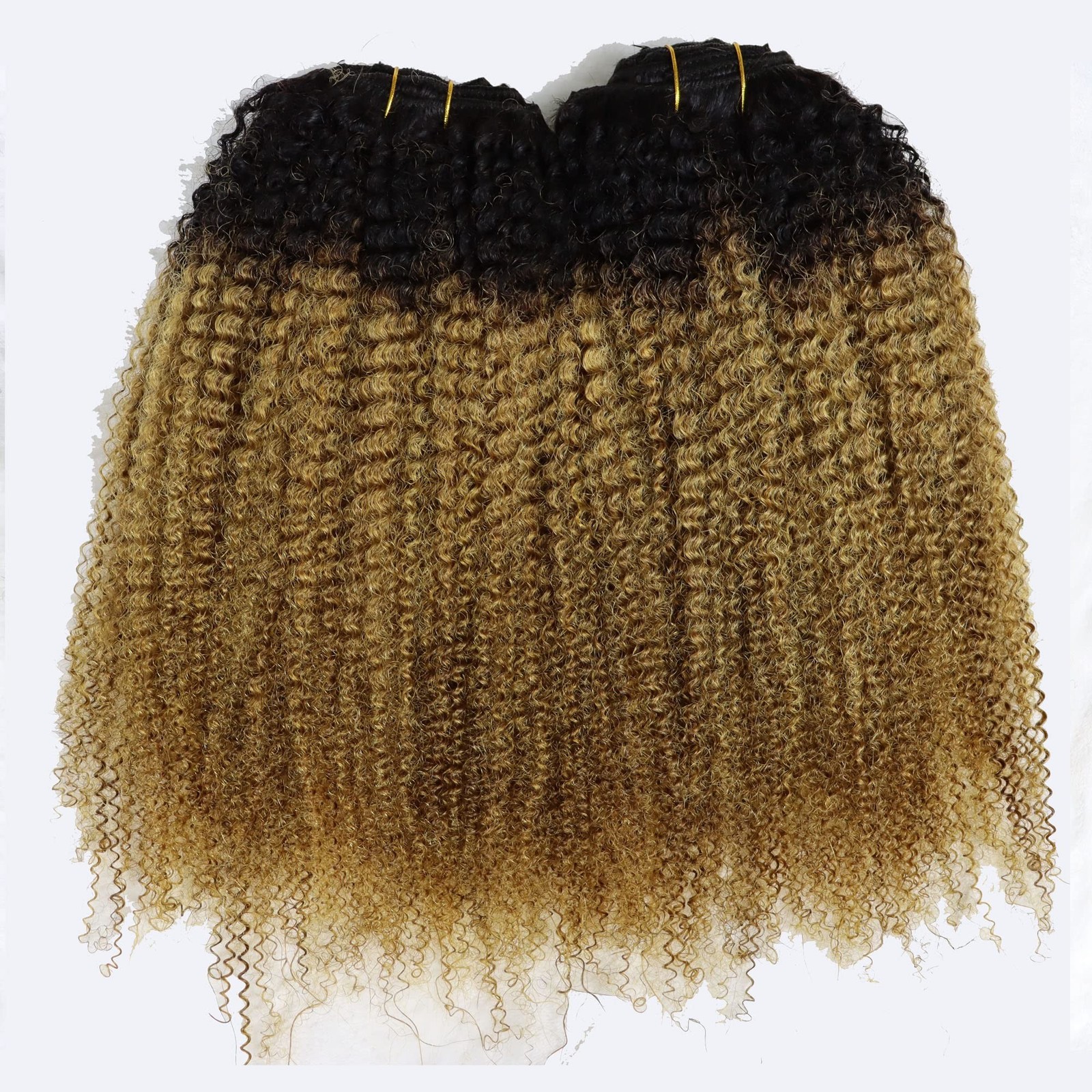 Virgin Human Hair Clip In Extensions 4C Afro Kinky Curly, Kinky Str… Fast Ship