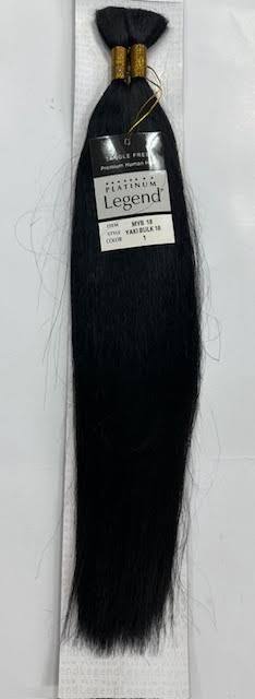 Human Quality Hair for Braiding LEGEND YAKI BULK 18″ #1 Jet Black
