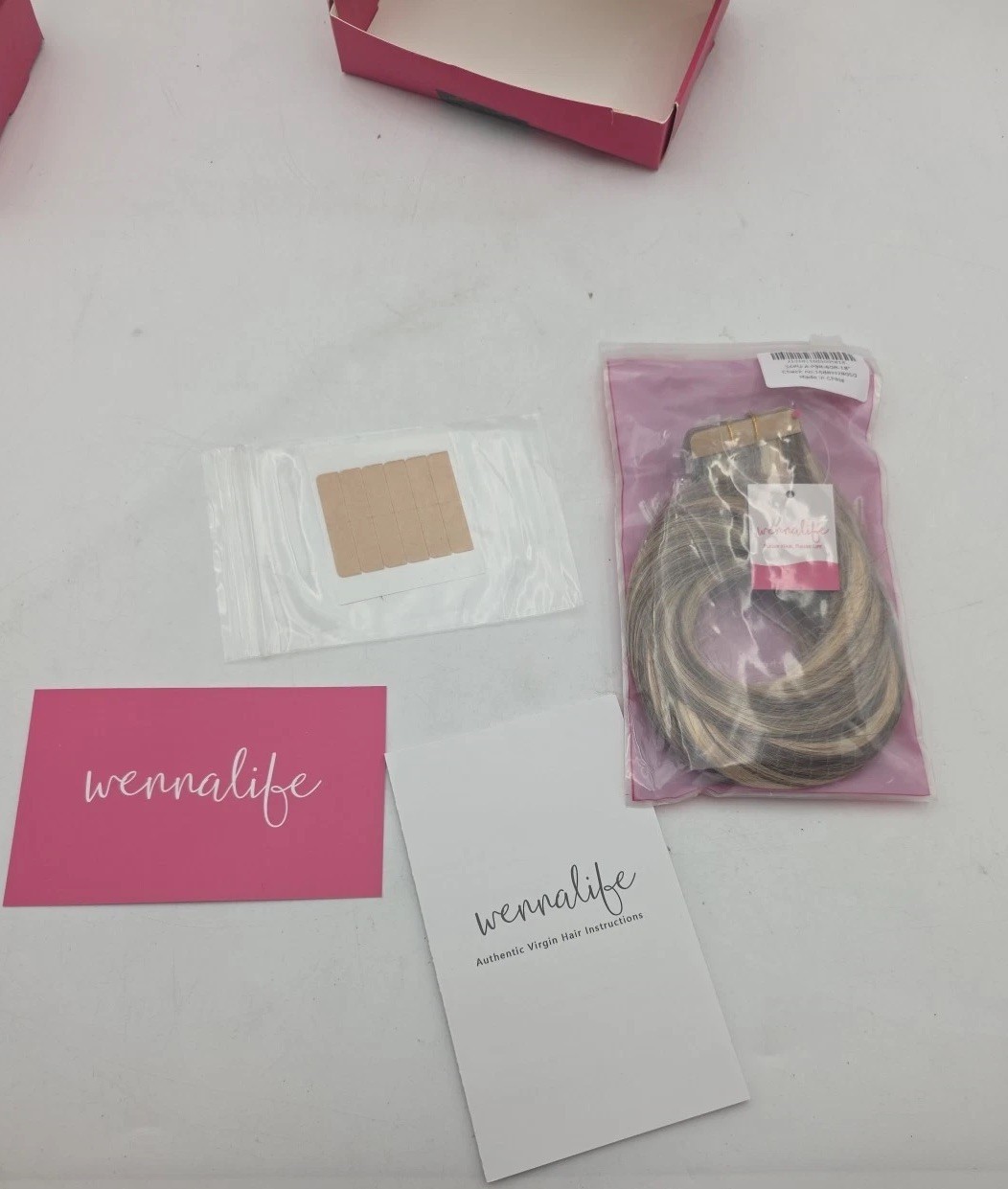WENNALIFE Tape in Hair Extensions Human Hair, 20Pcs 18 Inch 60B