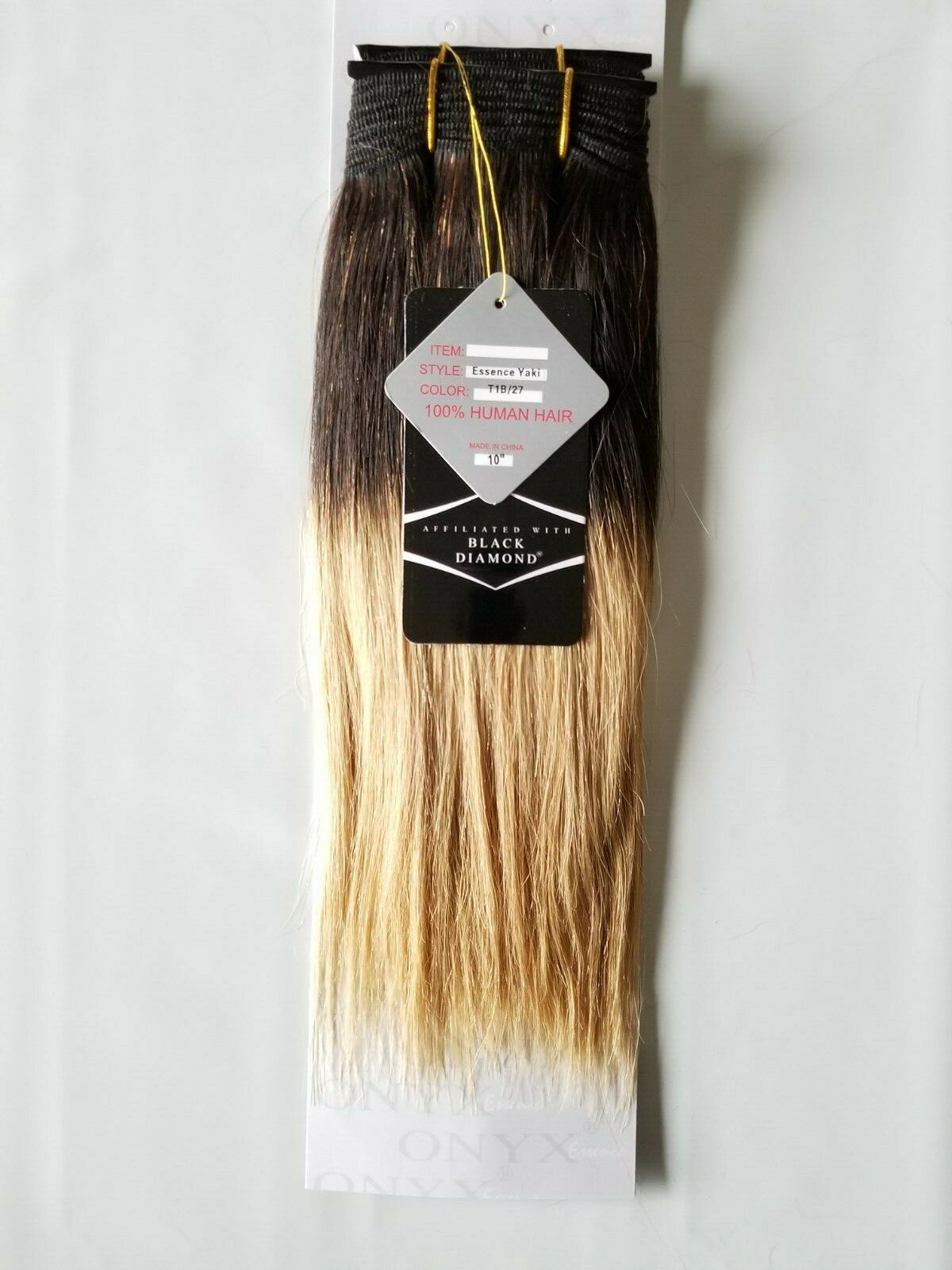 ONYX Black Diamond 100% Human Hair Natural Essence Yaki Weave Extension 10″~18″