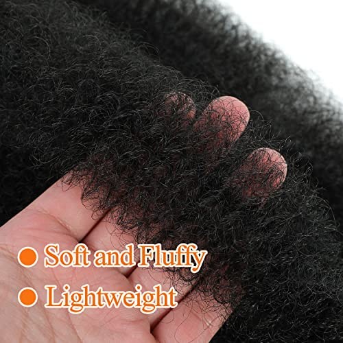 Springy Afro Twist Hair 3 Packs Kinky Twist Hair Black Color Pre 12 Inch 1B