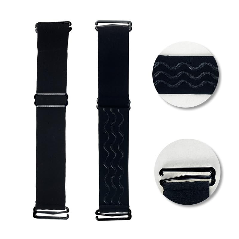 2 PCS Adjustable Elastic Band for Wigs Removable Band Nonslip Strap Black Ela…