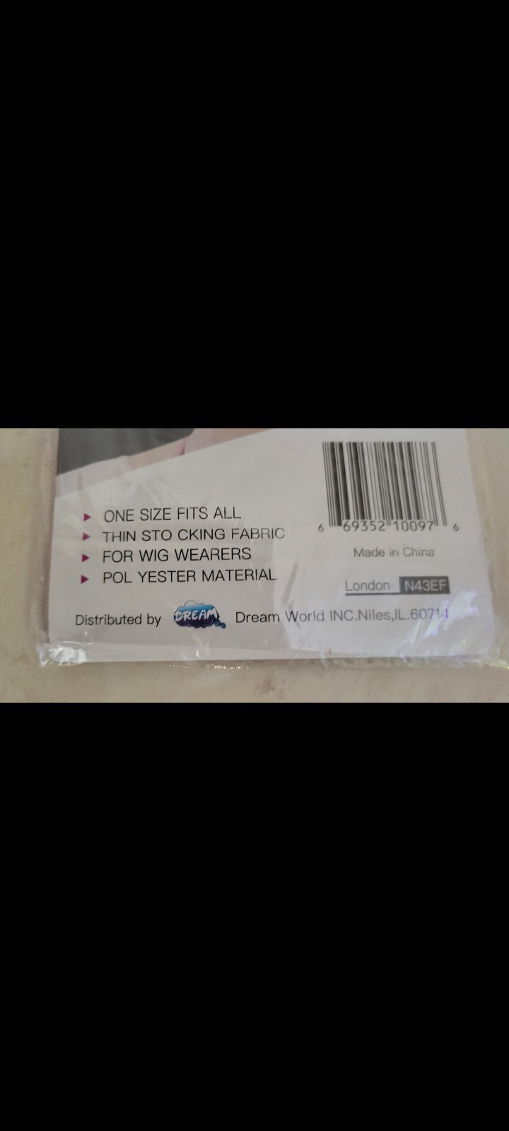 Dream Deluxe Wig Cap 2pc. 0097NA One size fits all New.
