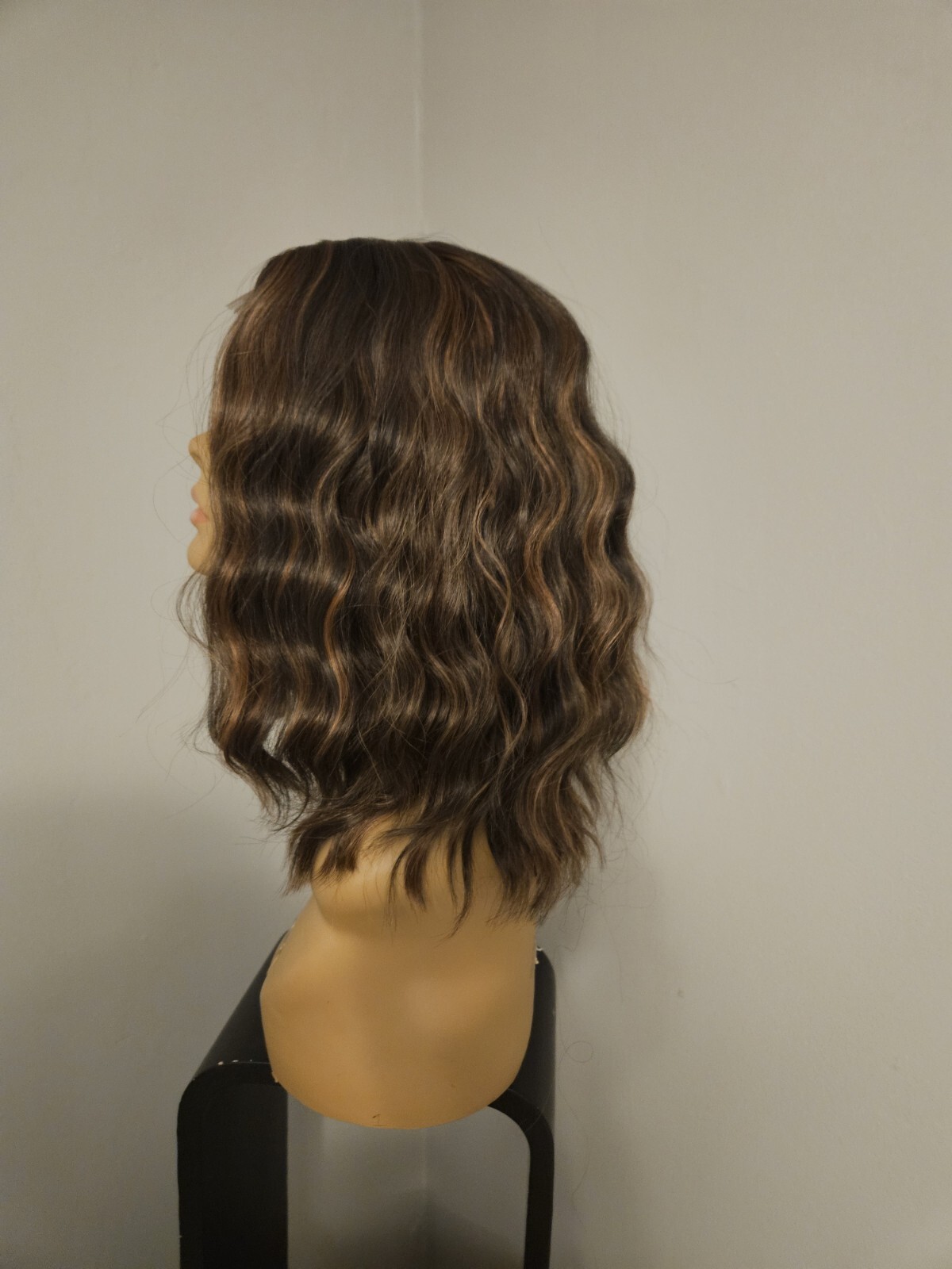 New WOMEN’S LACE FRONT Chocolate Brown HAIR WIG Wavy With Highlights