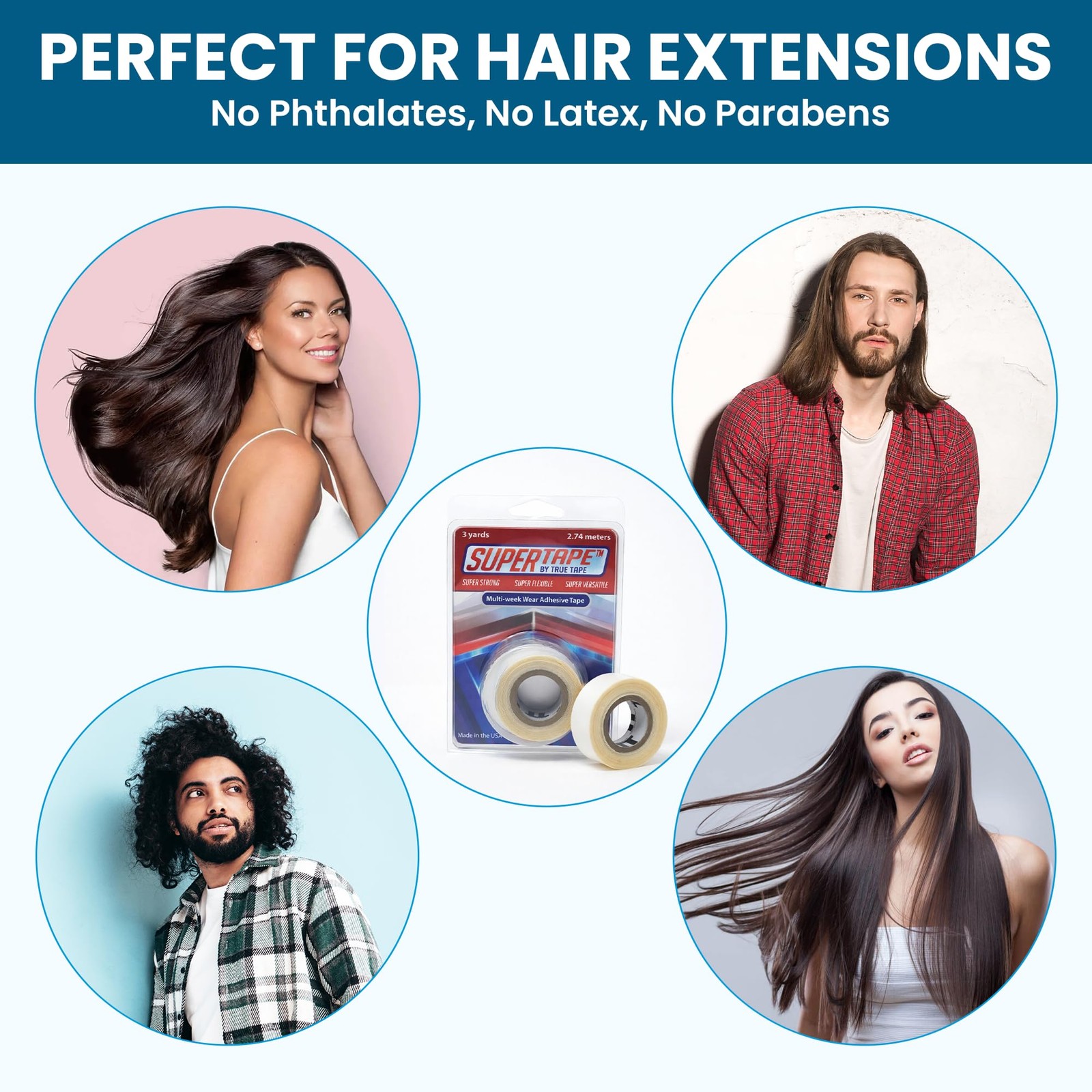 Lace Front Wig Tape 3/4 Inch x 3 Yard Roll – Waterproof Double Sided Hair Tap…