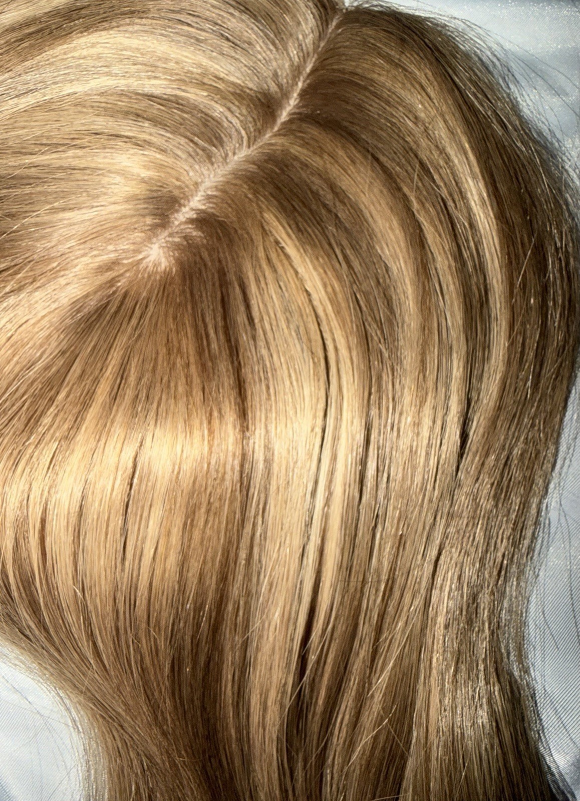 Topunique Human hair Topper 3×5 Inch Injected Silk Base 18 Inch Length