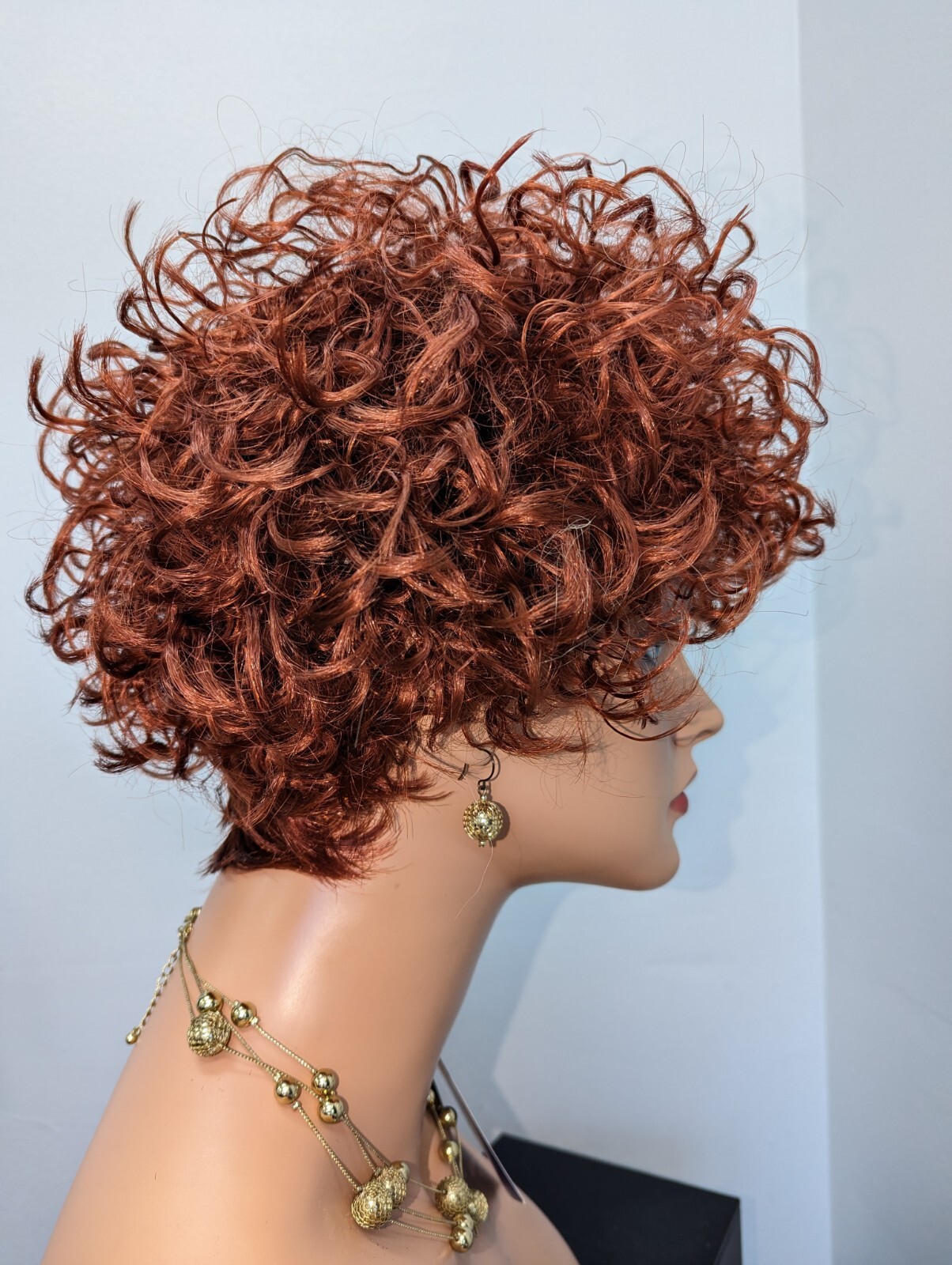 Short Sexy Trendy Synthetic Cringle Wavy Hot Fire Red #130 With Bangs Wig