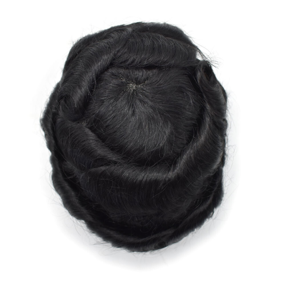 Mens Hair Replacement Ultra Thin Skin Toupee All Colors Hairpieces PU System Wig