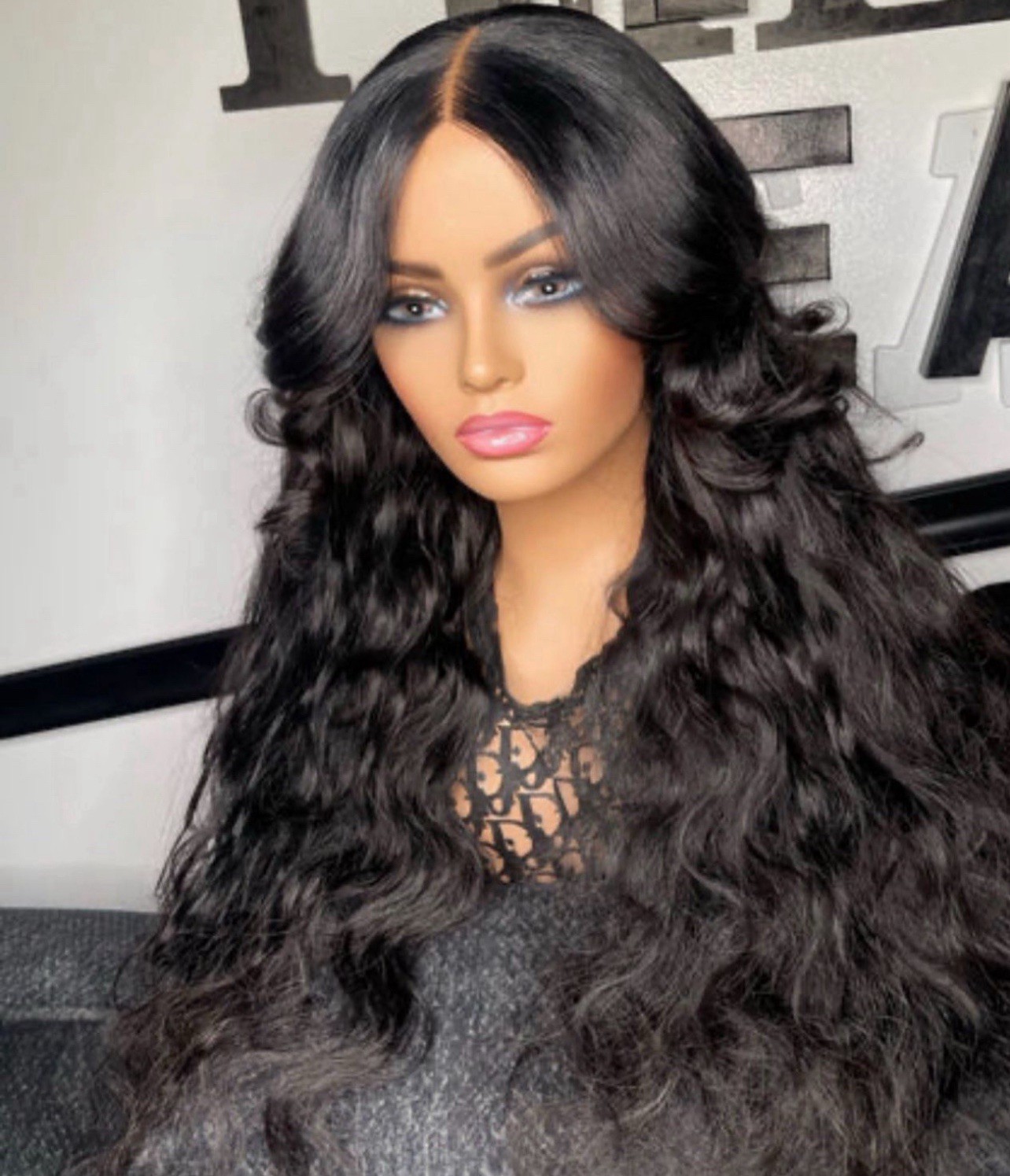 Glueless Natural Soft Wavy Wig with Clips & strap