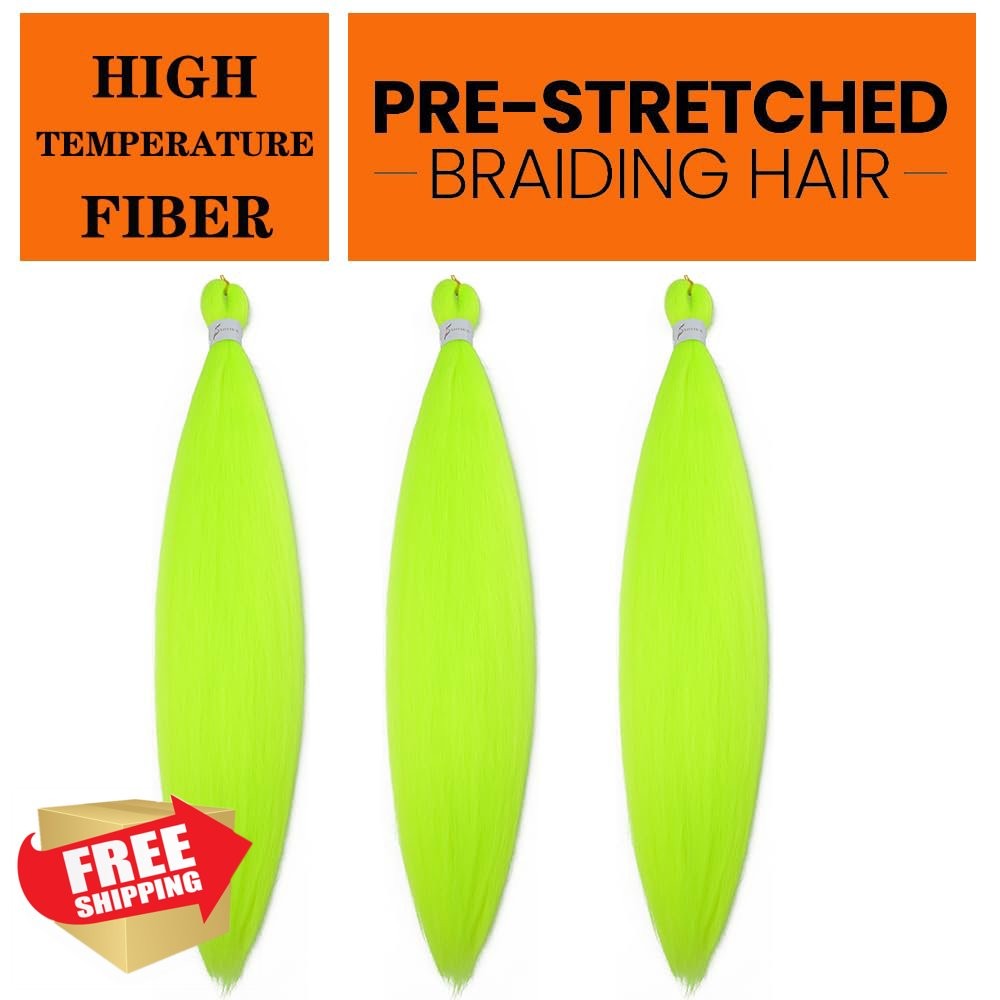 YUDAOHAIR 26 Inch Braiding Hair Yellow Green
