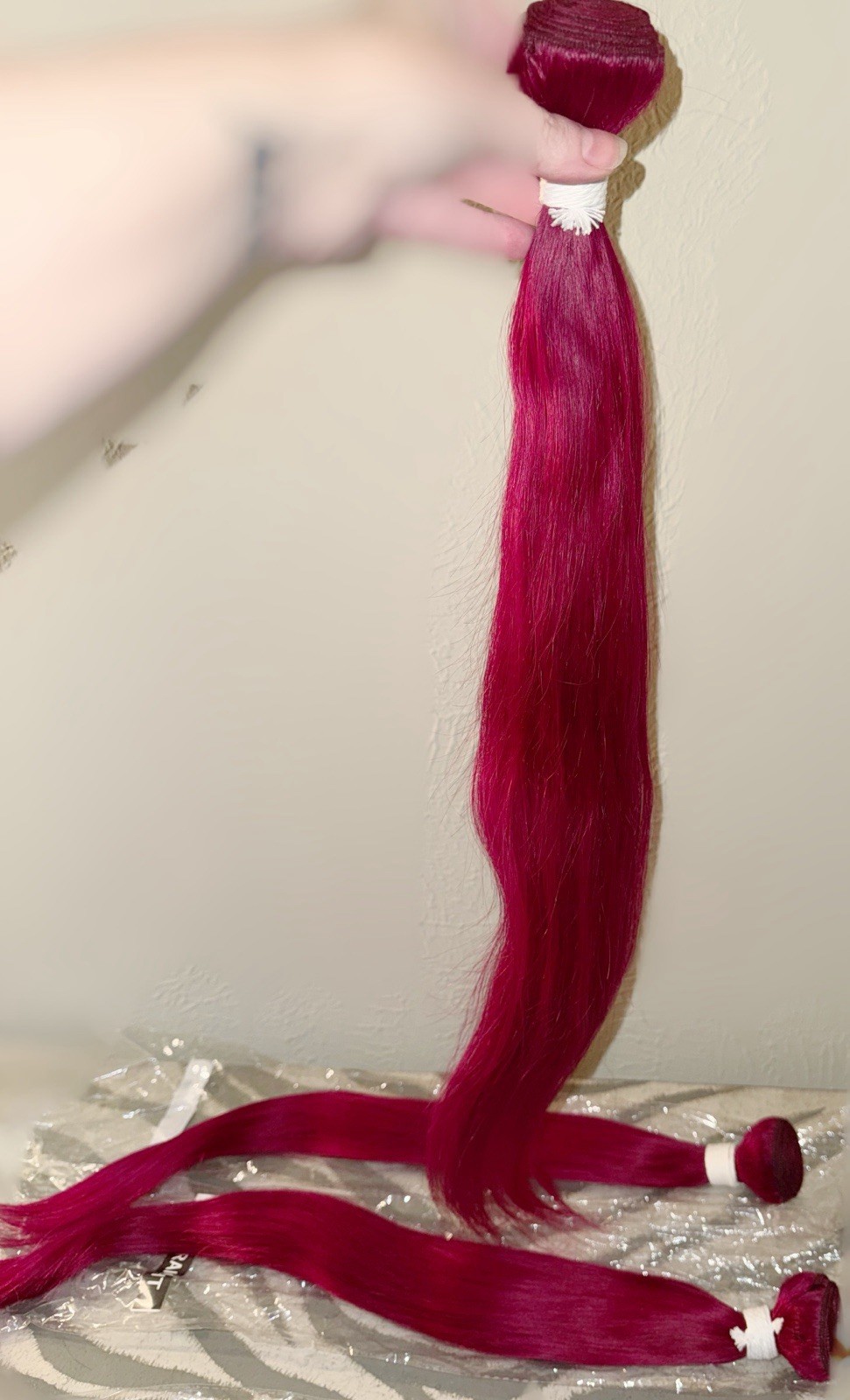 100% 1 Donor Only Human Hair,3 Bundle Pack,Bright,Deep Red, 22,24,26 Inch