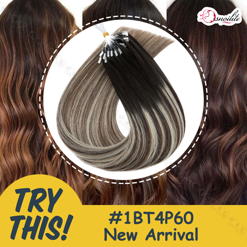 1G Micro Link Human Hair Extensions Micro Ring Beads Loop Remy Hair 300PCS Thick