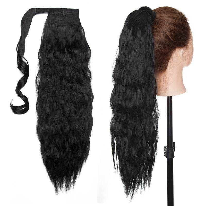 Extra Thick Real Wrap Ponytail Clip In Hair Extensions Pony Tail Long Curly Wavy