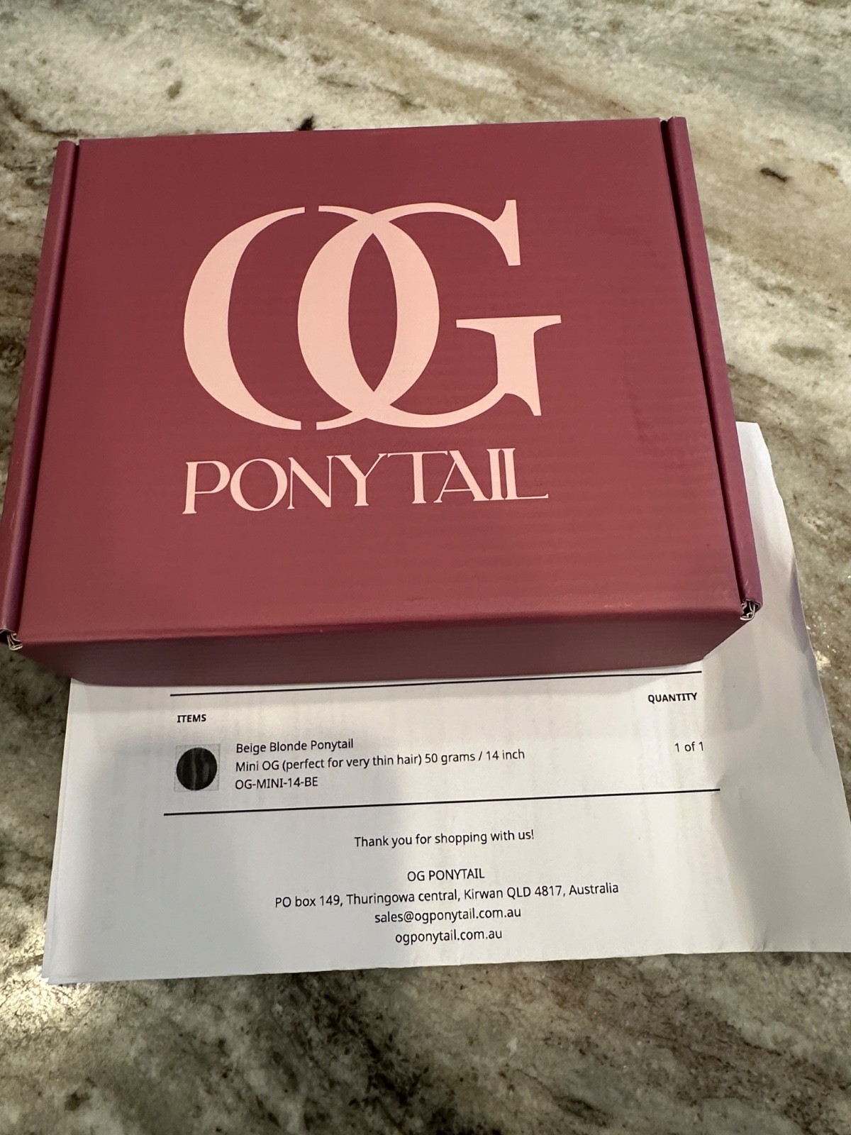 OG Ponytail Mini OG Beige Blonde 14″ 50g Human Hair Extension NIB Sold Out