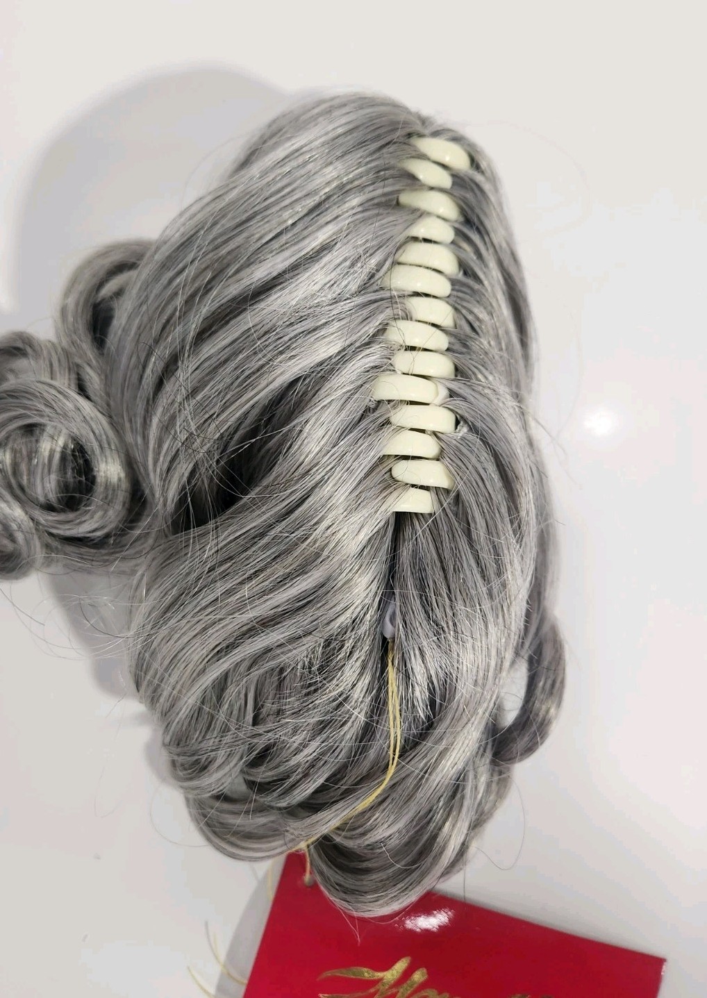 Curly Synthetic Hair PONYTAIL CLAW CLIP Dawn #51 Gray