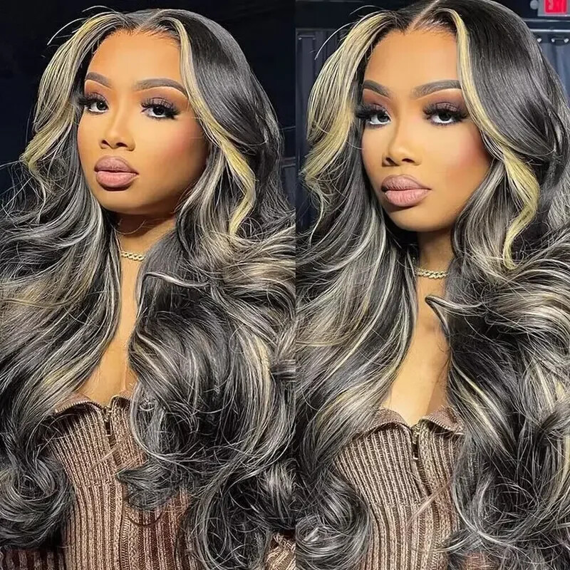 1B/27 Body Wave Wig Human Hair 13×4 HD Lace Frontal Wig Highlight Brazilian Hair