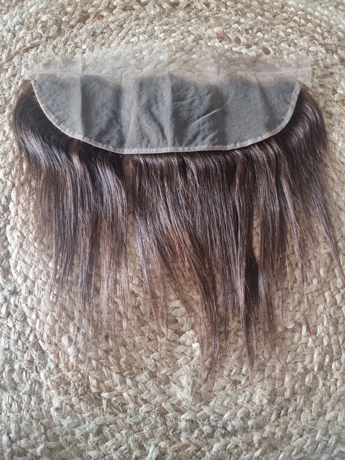 12A 13X4 STRAIGHT FRONTAL 10INCHES BRAZILIAN EAR TO EAR CHESTNUT BROWN 4# 90g