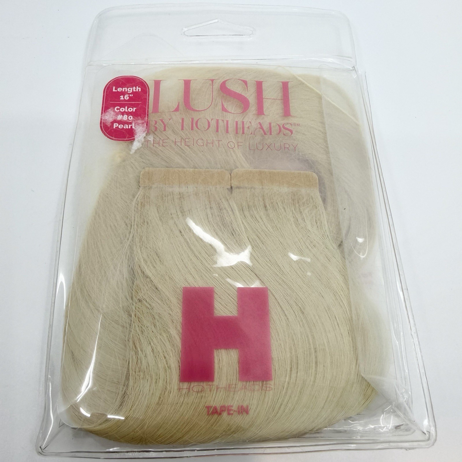 Hotheads Tape In Extensions LUSH Originals 16” 20 Pieces Pearl #80 Blonde NEW