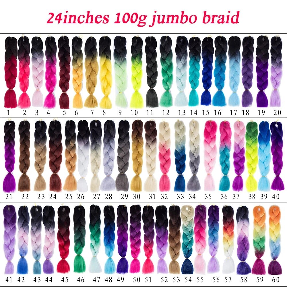 24Inch 100g Braiding Hair Extension Crotchet Braids Synthetic Hair Extenisons