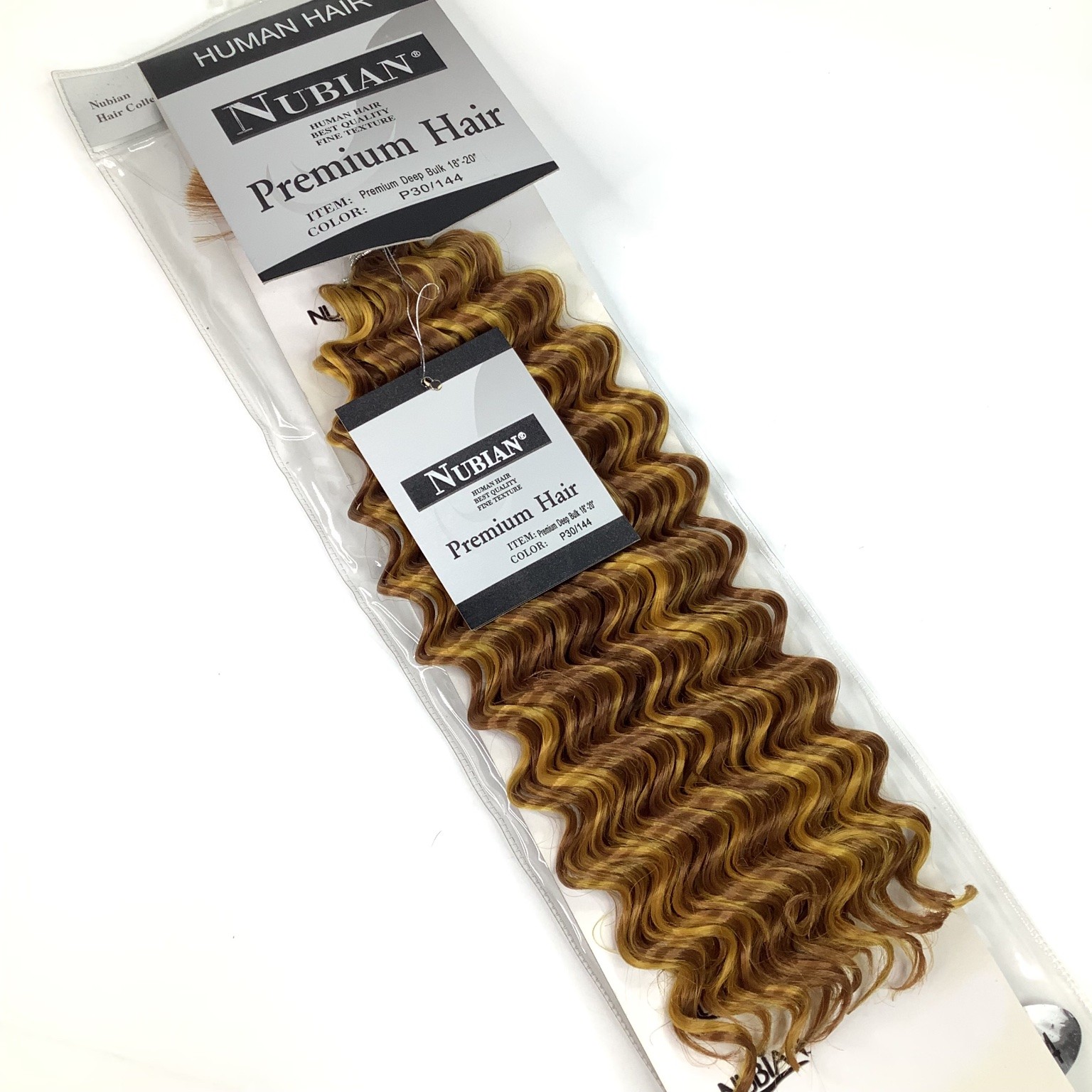 Nubian Premium Deep Bulk Human Hair Blend 18″-20″ P30/144 Braiding