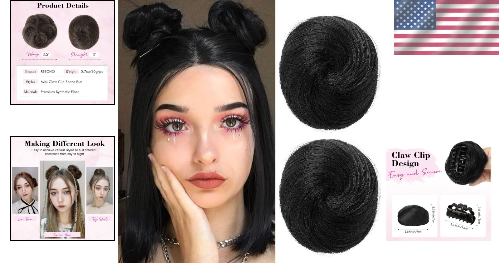 Tight & Comfy Mini Claw Clip Hair Pieces