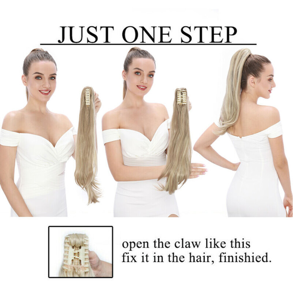 Wave Curly Claw Clip in Ponytail Hair Extensions Synthetic Hairpiece For Woman