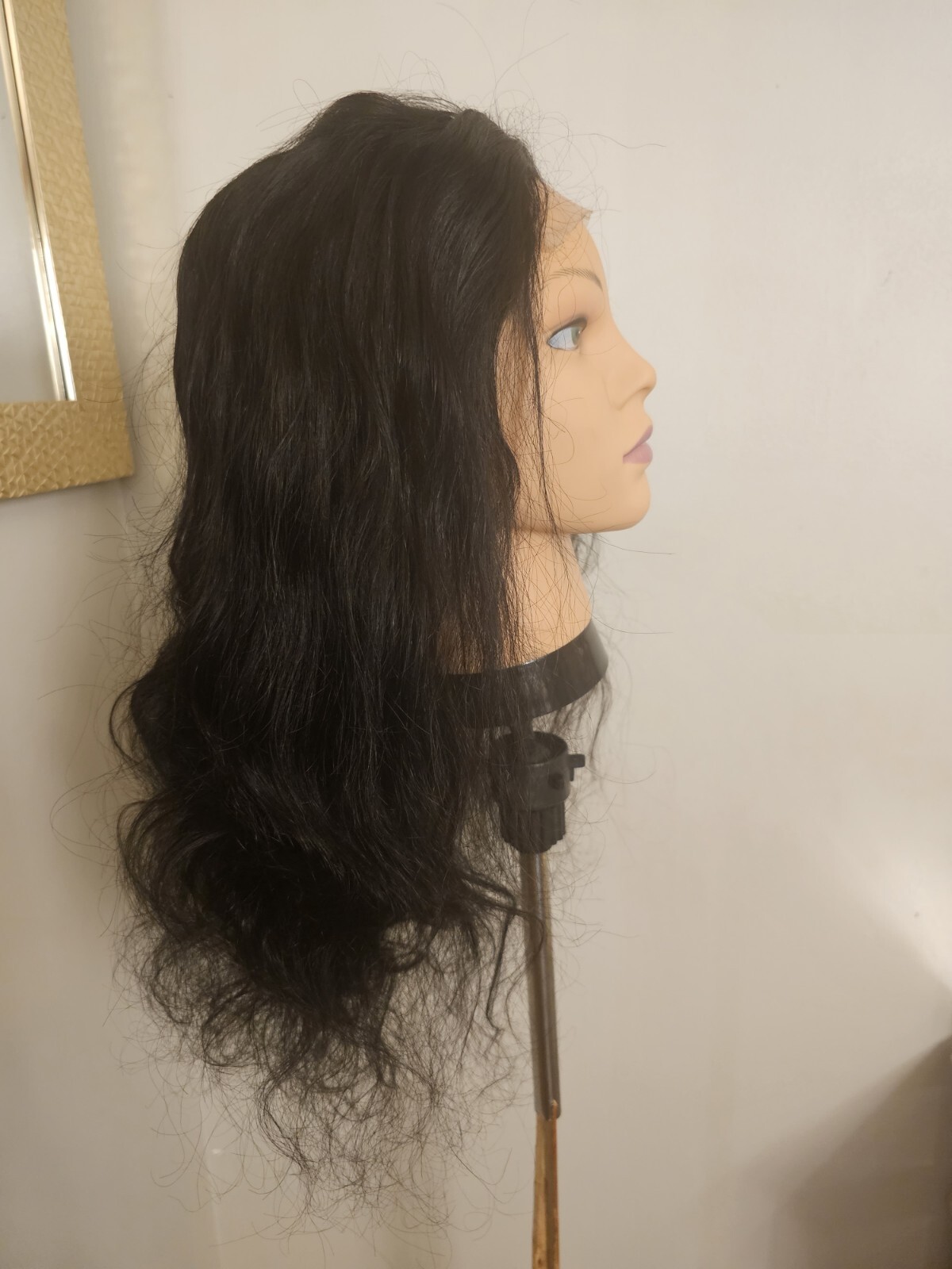 High Quality regular Top 22″ straight 100% Virgin Human Hair Lace Wig