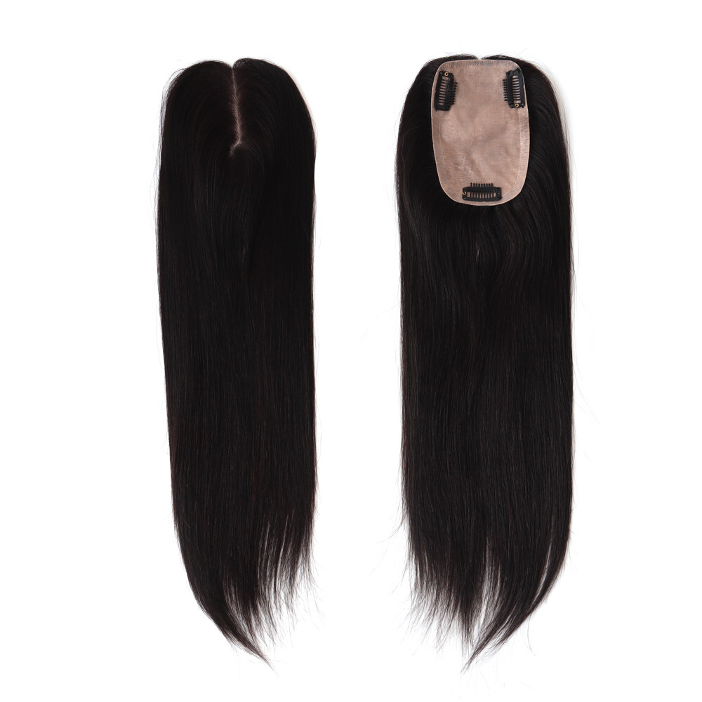 Topper for Women Human Cuticle Remy Hair Silk Top Mono Piece Long Hair 15” TP35