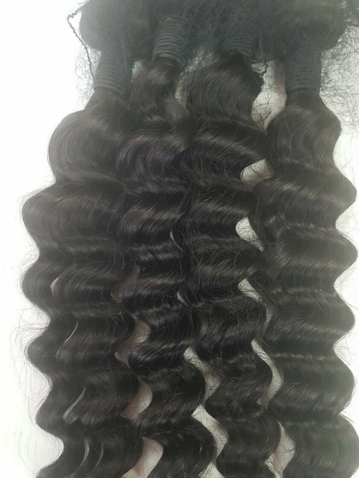 12A RAW CAMBODIAN VIRGIN HUMAN HAIR DEEP LOOSE WAVE 26+26+28+28 4BUNDLES 400g 1B