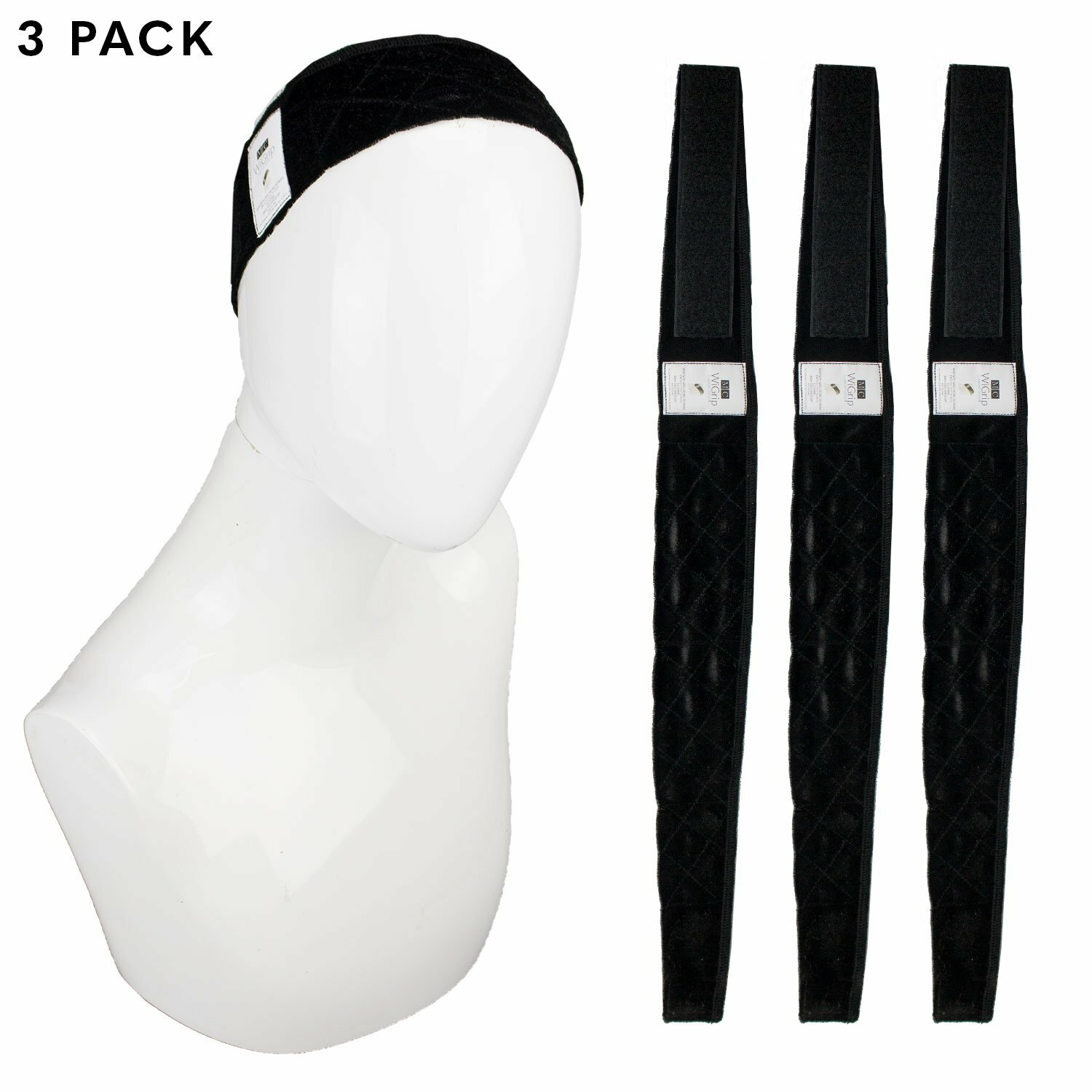 3-PACK Milano Collection ORIGINAL WiGrip Wig Comfort Band Bundle Value Pack