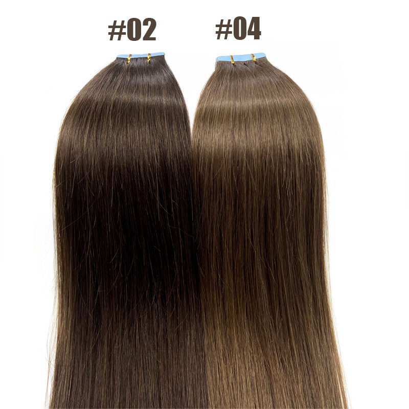 Tape in Real Human Hair Extensions Invisible Skin Weft Brazilian Remy Hair Thick