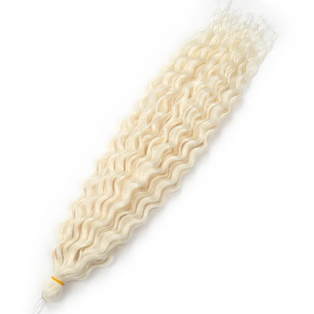 Ariel afro Curl Water Wave Braiding Hair Synthetic Crochet Blonde Pink Ombre