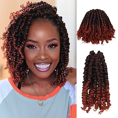 6 Inches 8 Packs Super Short Passion Twist Crochet 6 Inch (Pack of 8) T1B/350
