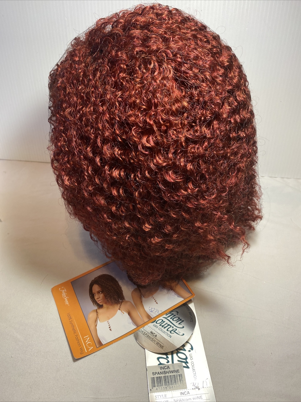 Fashion Source Wig Collection, Inca Style, Spanish/wine color, synthetic New