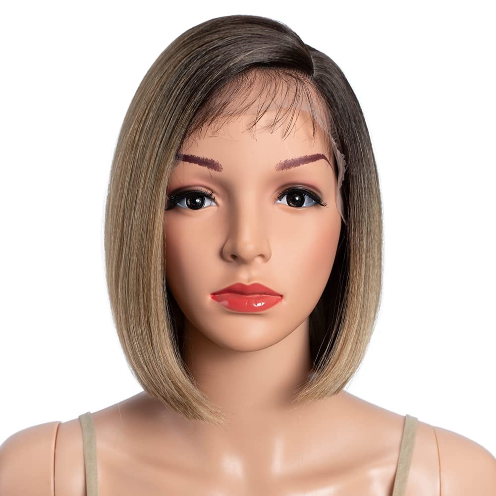 Début Dbut Short Bob Asymmetrical Wigs Ear To Ear Lace Front Baby Hair