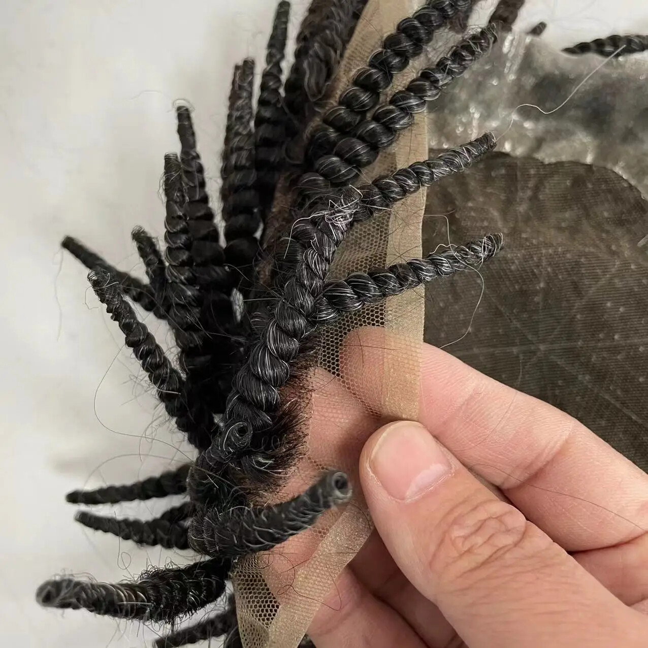Afro Braids Q6 Lace Front Toupee for Man
