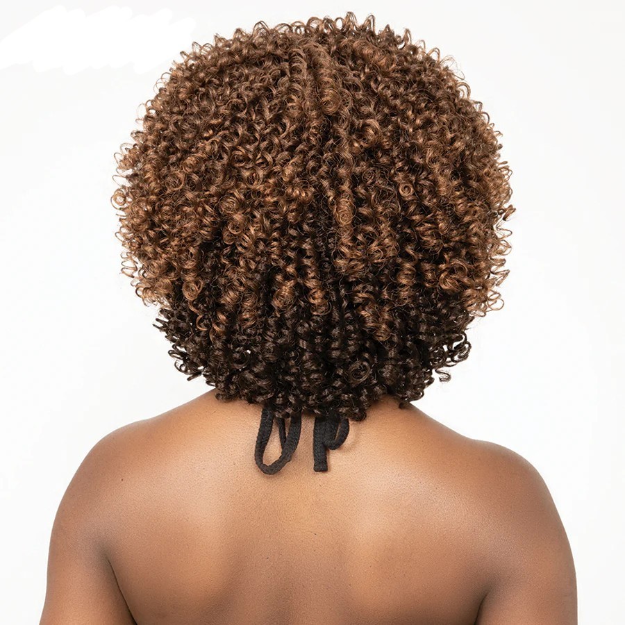 Janet Collection Natural Curly Premium Synthetic Fiber Wig – AFRO GLYN