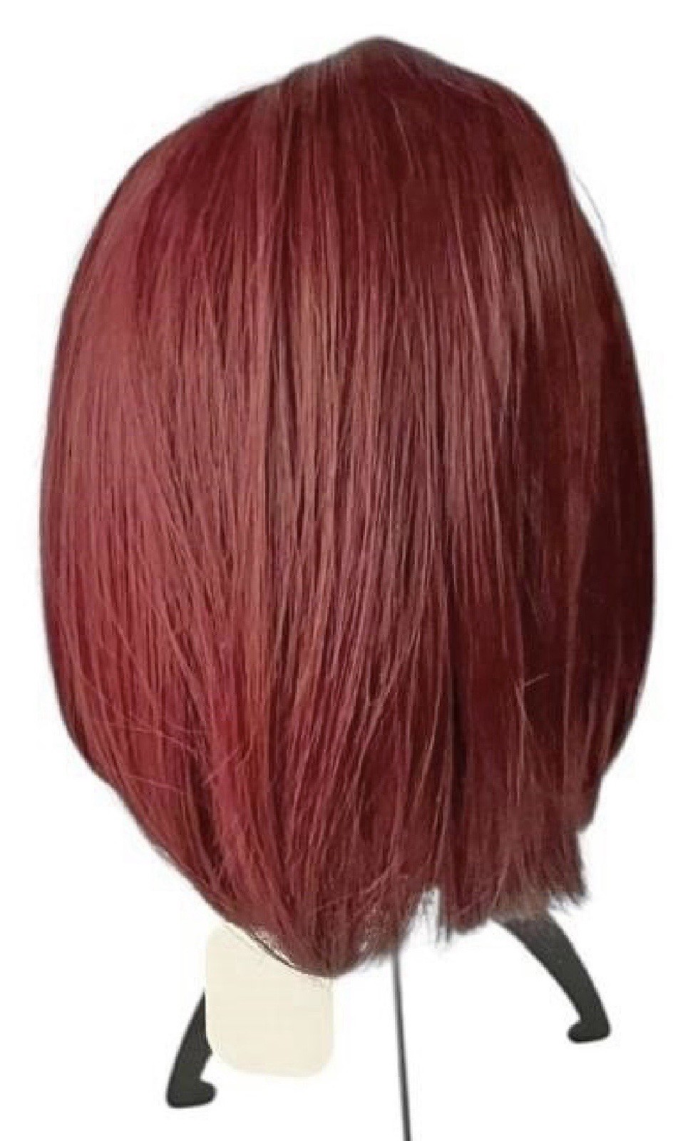 Straight Burgundy Red Bob Wigs For Women Short Maroon Bob Synth Hair Wig Bangs