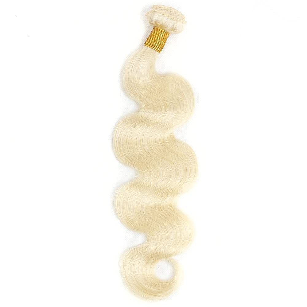 Freiuoke 28 Inch 613 Body Wave Bundle Blonde Human Hair Bundles White Blonde