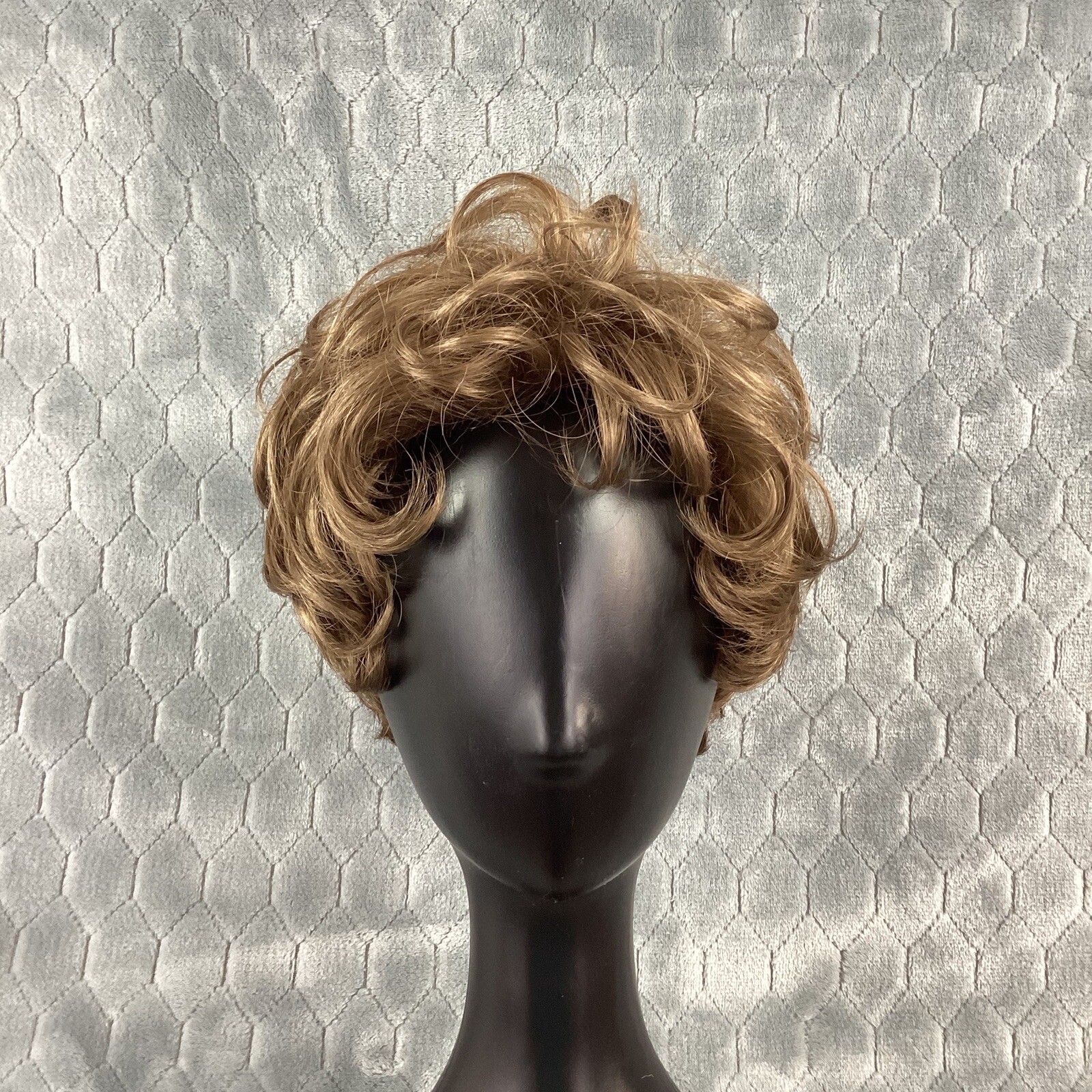 Aspen Wig Women’s Short Golden Brown Curls Waves Synthetic Fibers Messy Curls
