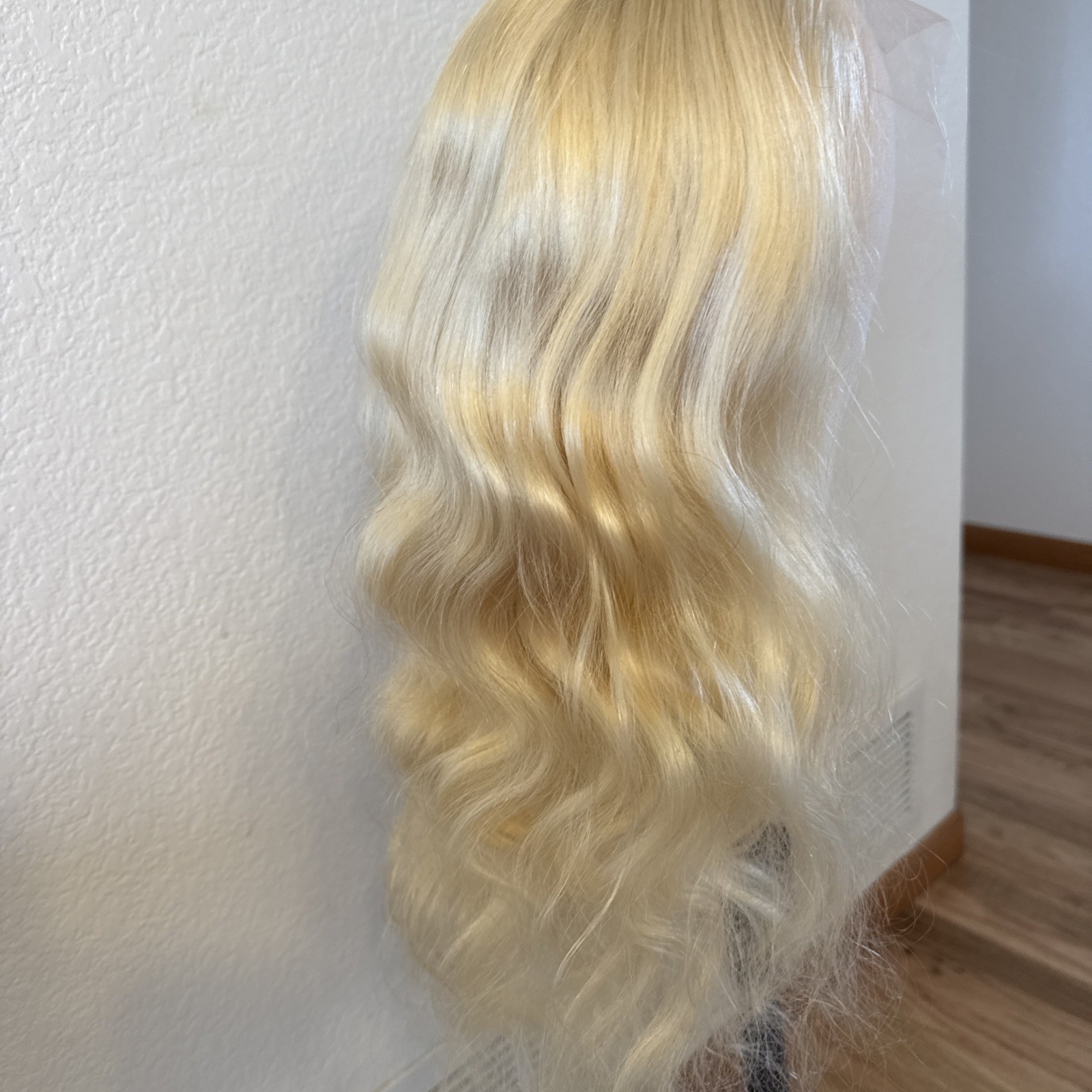 Human Hair Wig | 22” Light| Golden Blonde Highlight’s Lace Cap Hard No Tags 47