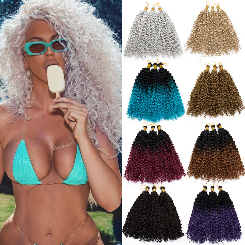 Water Wave Bundle Real Natural Thick AS Human Hair Extensions Curly Weave Pieces