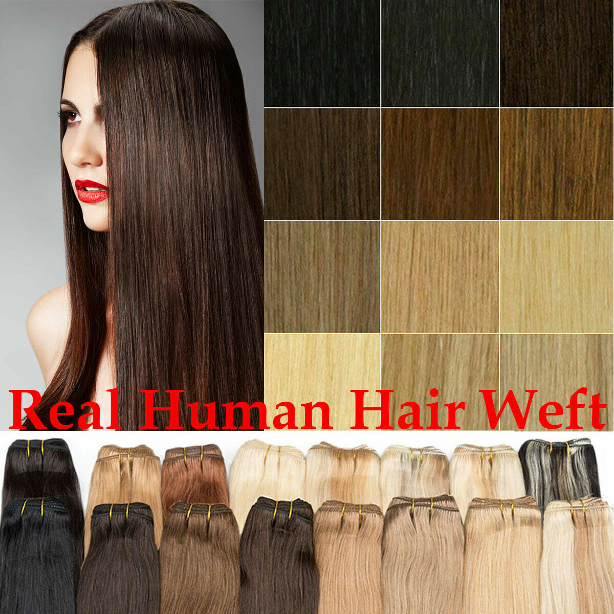 50g Weft Sew In Full Head Weft Human Remy Hair Weave Weft Extensions 30-70cm