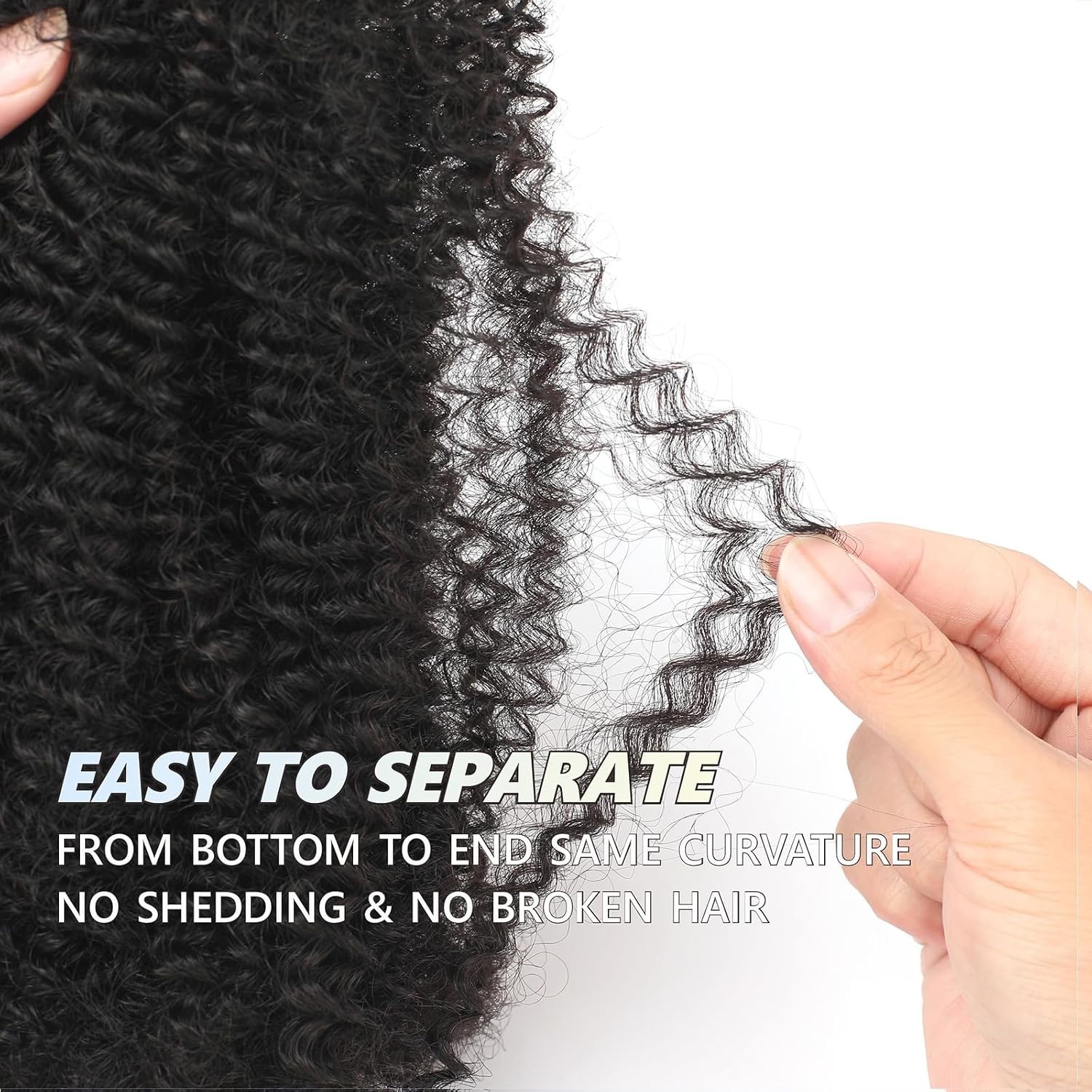 Full Head of Locs with 6-8 Packs of Afro Kinky Bulk